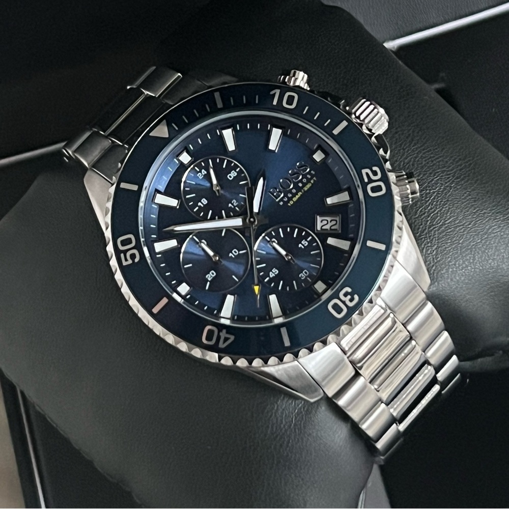 💰SOLD - HB1513907 - Hugo Boss Men’s Admiral Blue Dial Watch - Picture 2 of 13